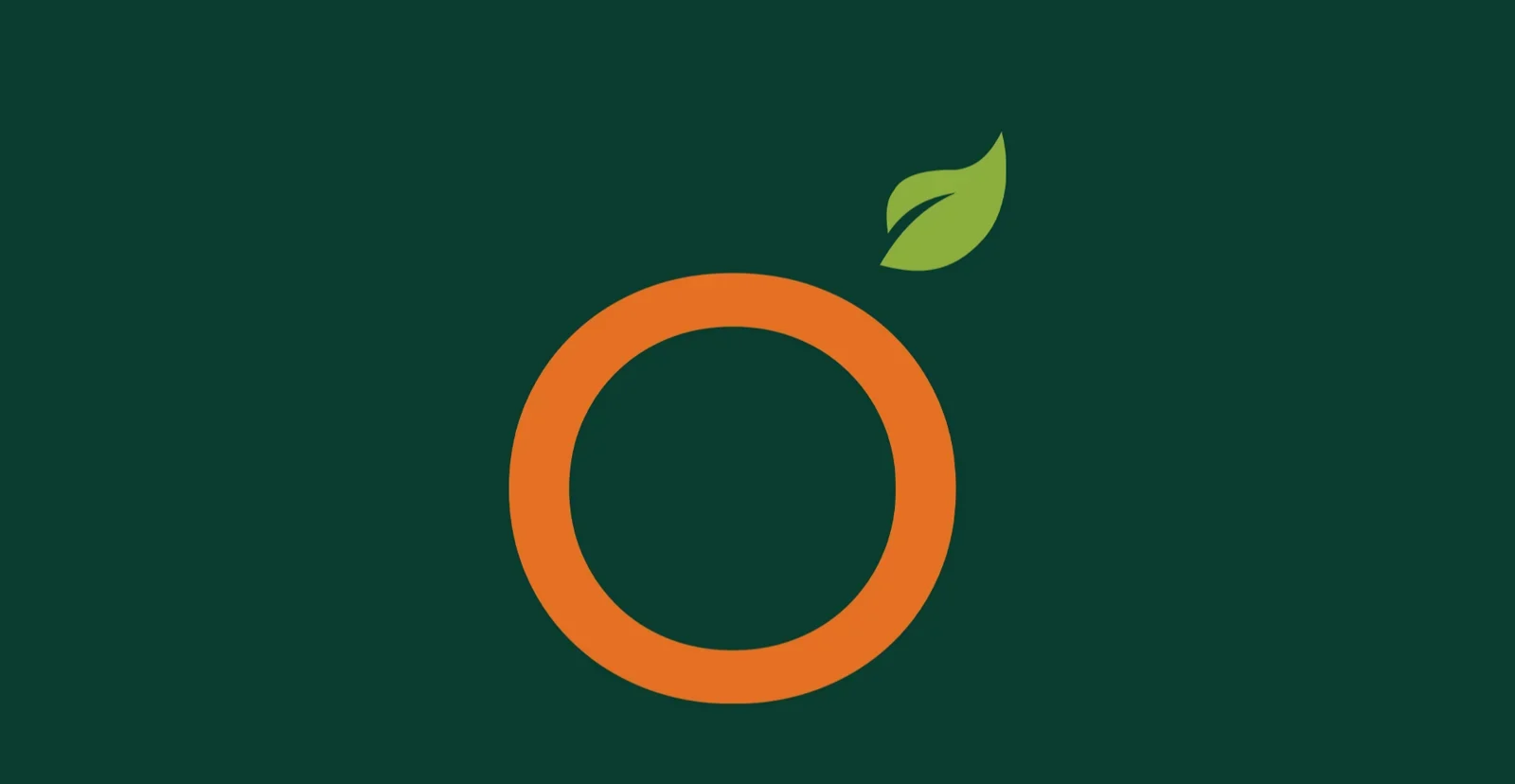 TruFood logo mark with an orange ring and a green leaf