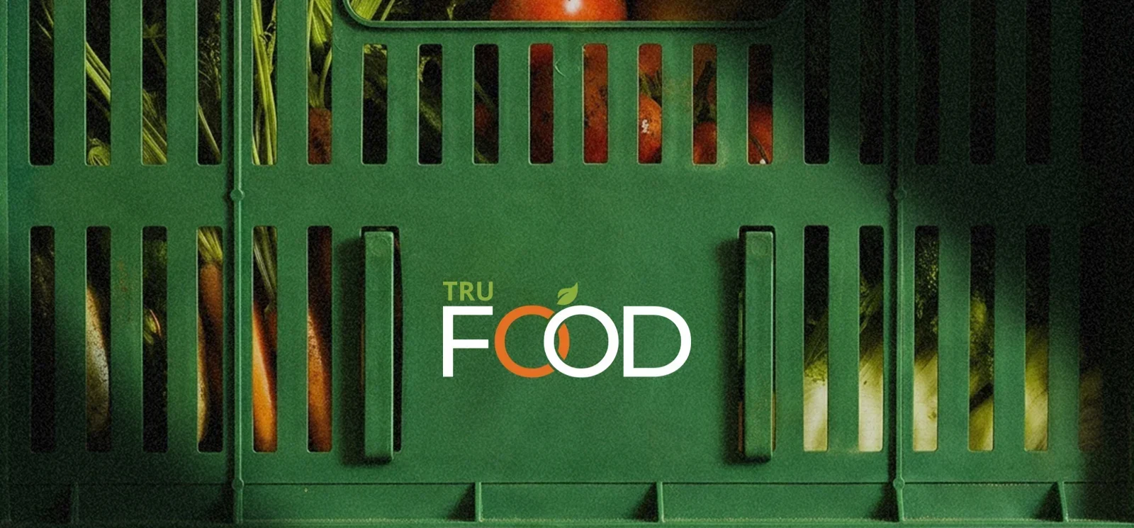TruFood logo on a produce crate